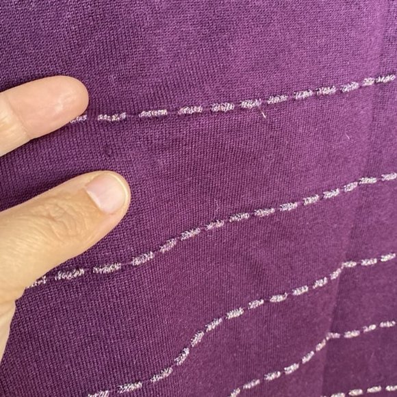 Calvin Klein Women Purple Crewneck Knit Layered Sweater Size Large - Picture 13 of 14